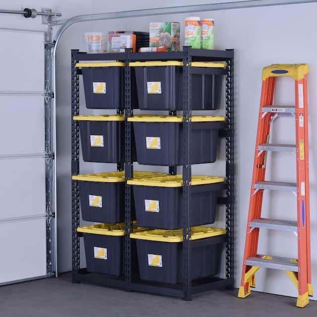 10 tote metal storage rack