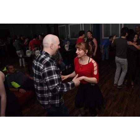Salsa dancing was not his favorite, but it was a wonderful night out.