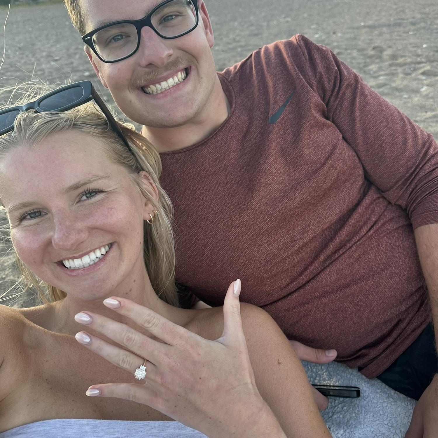 The day he FINALLY popped the question! Best day ever.