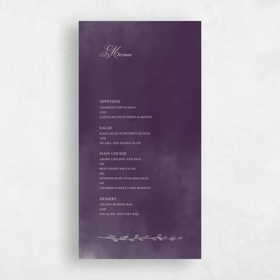 Eggplant, Purple Wedding Menu - Dubuque
