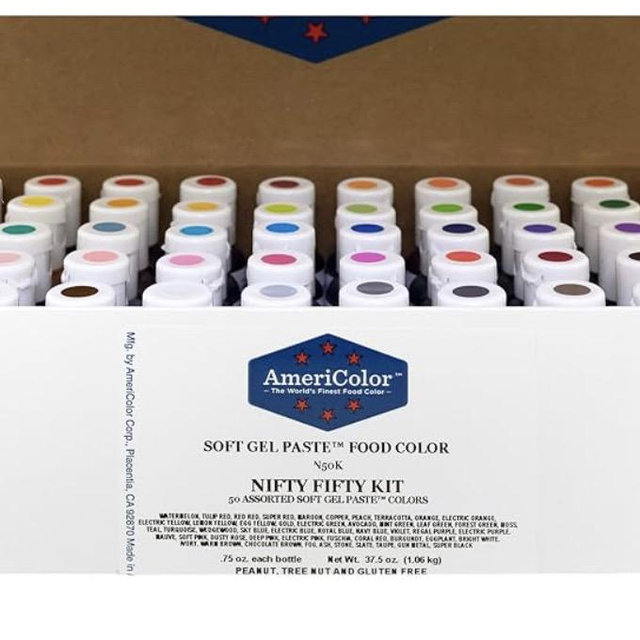 Food Coloring AmeriColor Nifty - Fifty Kit .75 Ounce Soft Gel Paste - 50 Pack