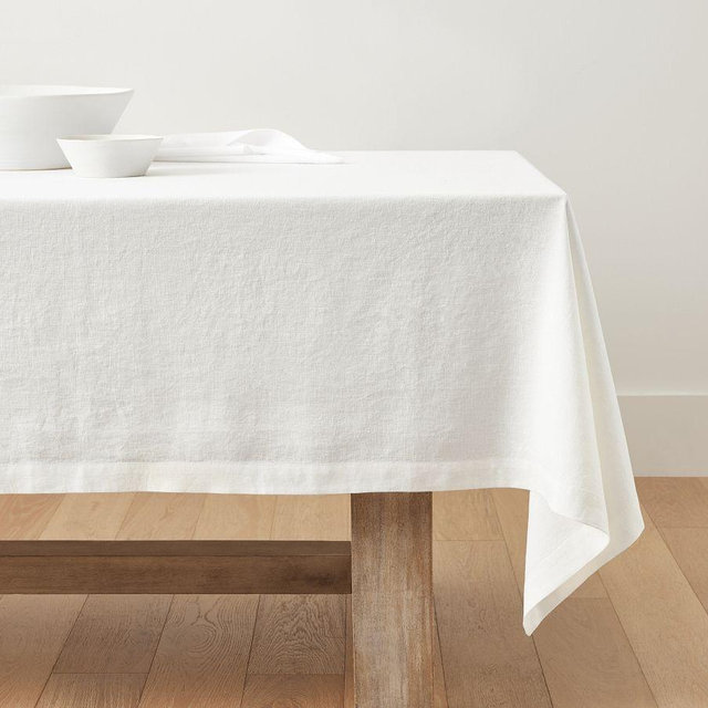 Mason Rectangle Tablecloth, 70x126", White