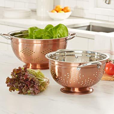 Brylanehome Set Of 2 Copper Colanders - Copper