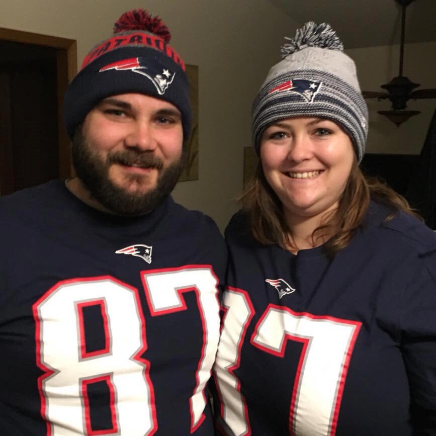 Nothing like twinning in our Pats gear!