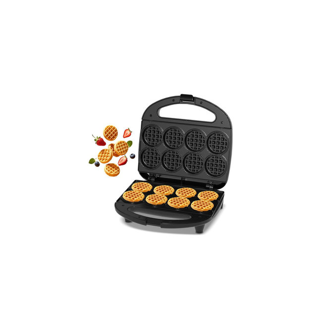 OSTBA Multi Mini Waffle Maker, Compact, Black, Non-stick, 8 x 2'' Waffle Bites, Perfect for Families
