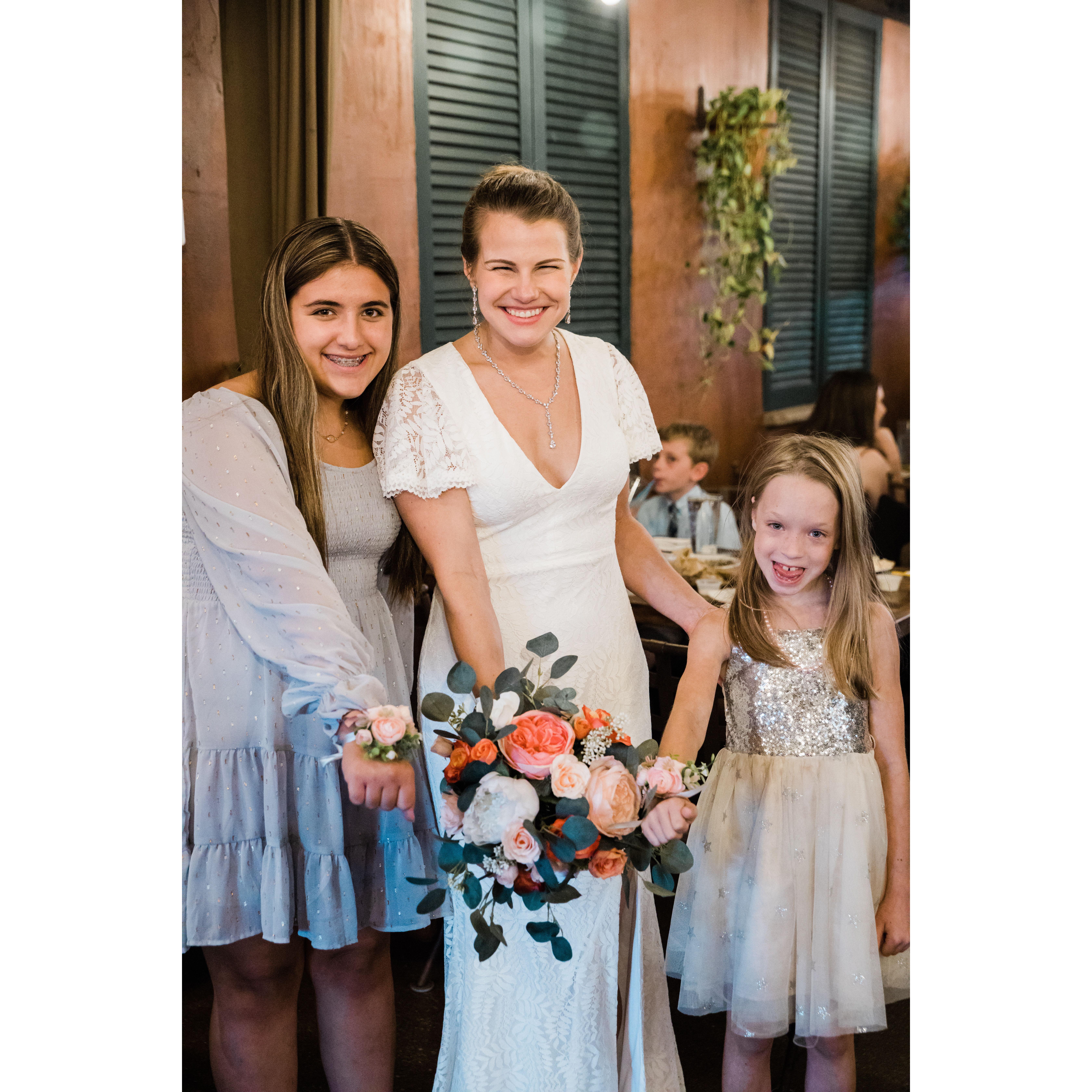 junior bridesmaids - Ella and Josie