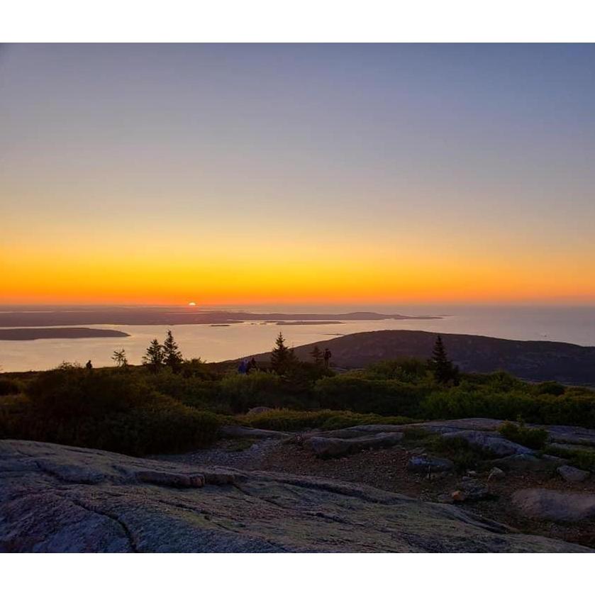 Sunset on the top of Acadia- one of the best trips we have taken so far