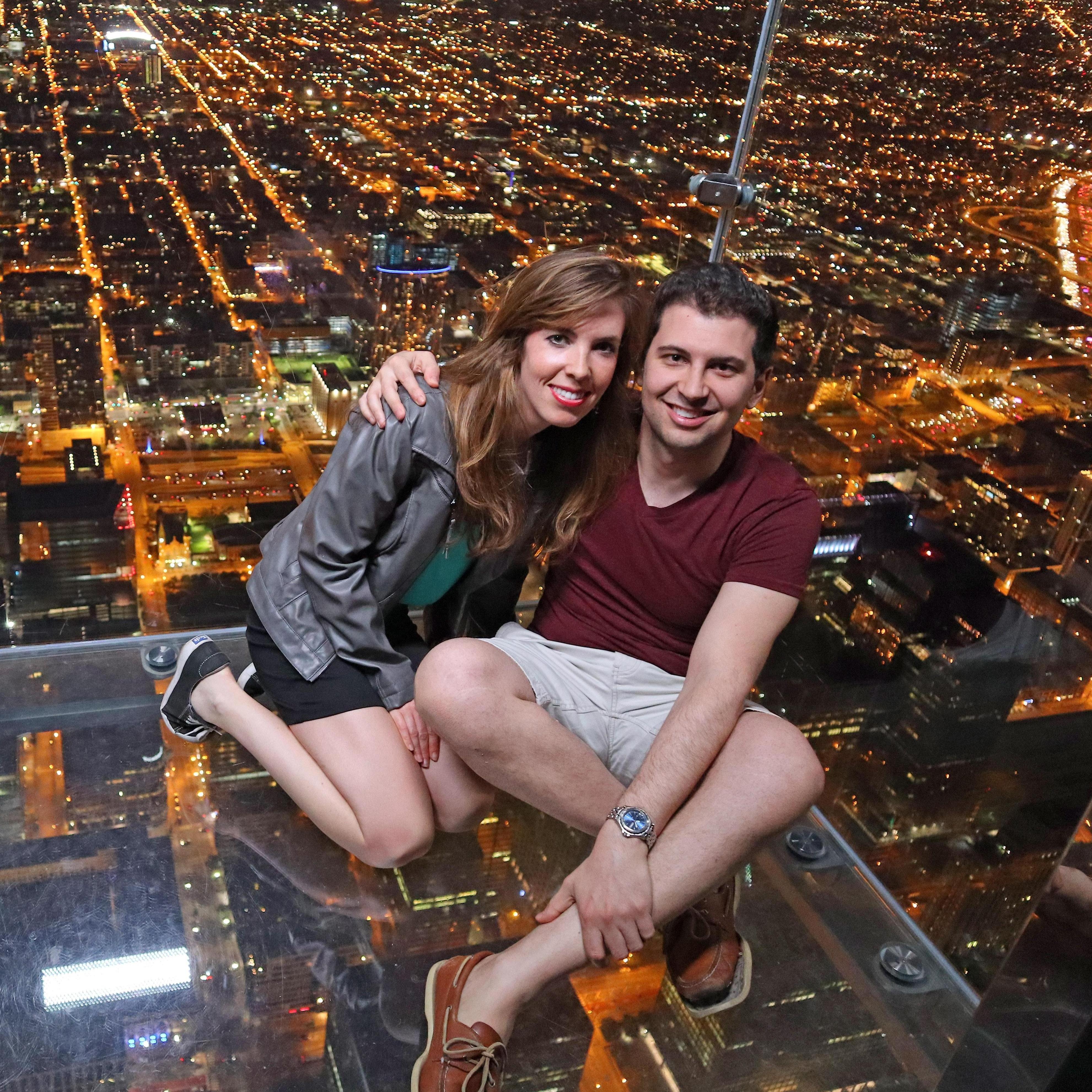 Out on "The Ledge," at the Skydeck in Chicago's Willis Tower! (May 25, 2019)