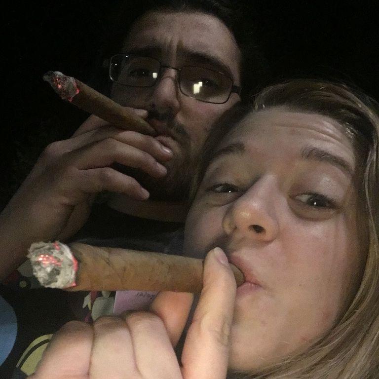 Smoking fat stogies after the birth of our niece, Arya!