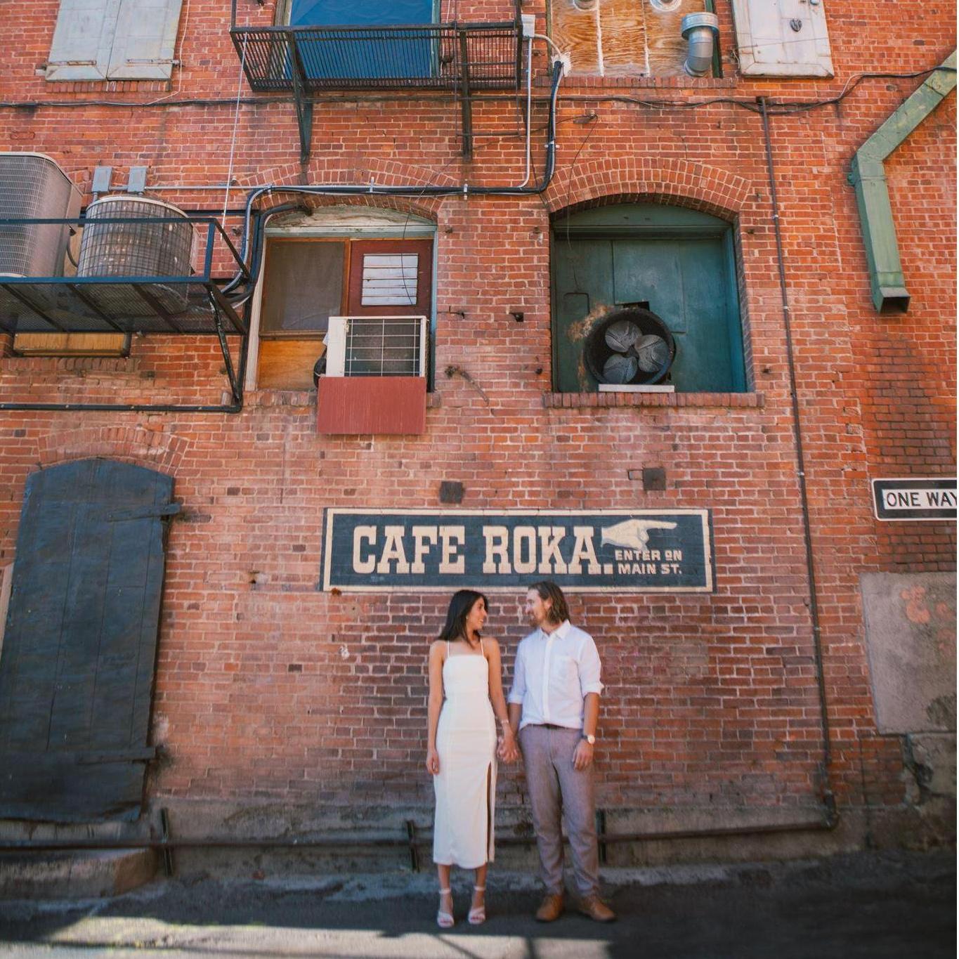 In front of our favorite restaurant in Bisbee, AZ