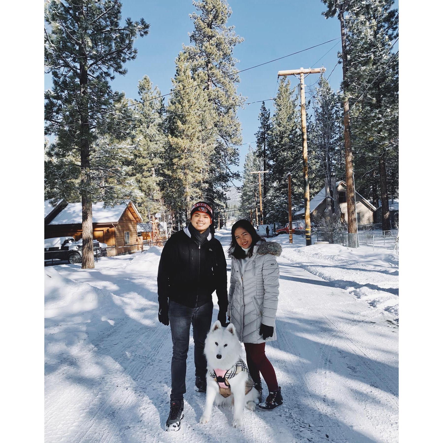 First snow with Alaska!