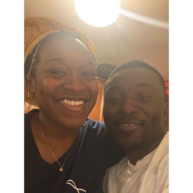 Our first picture together in person