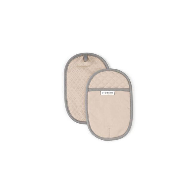 KitchenAid 2pk Cotton Asteroid Pot Holders Tan