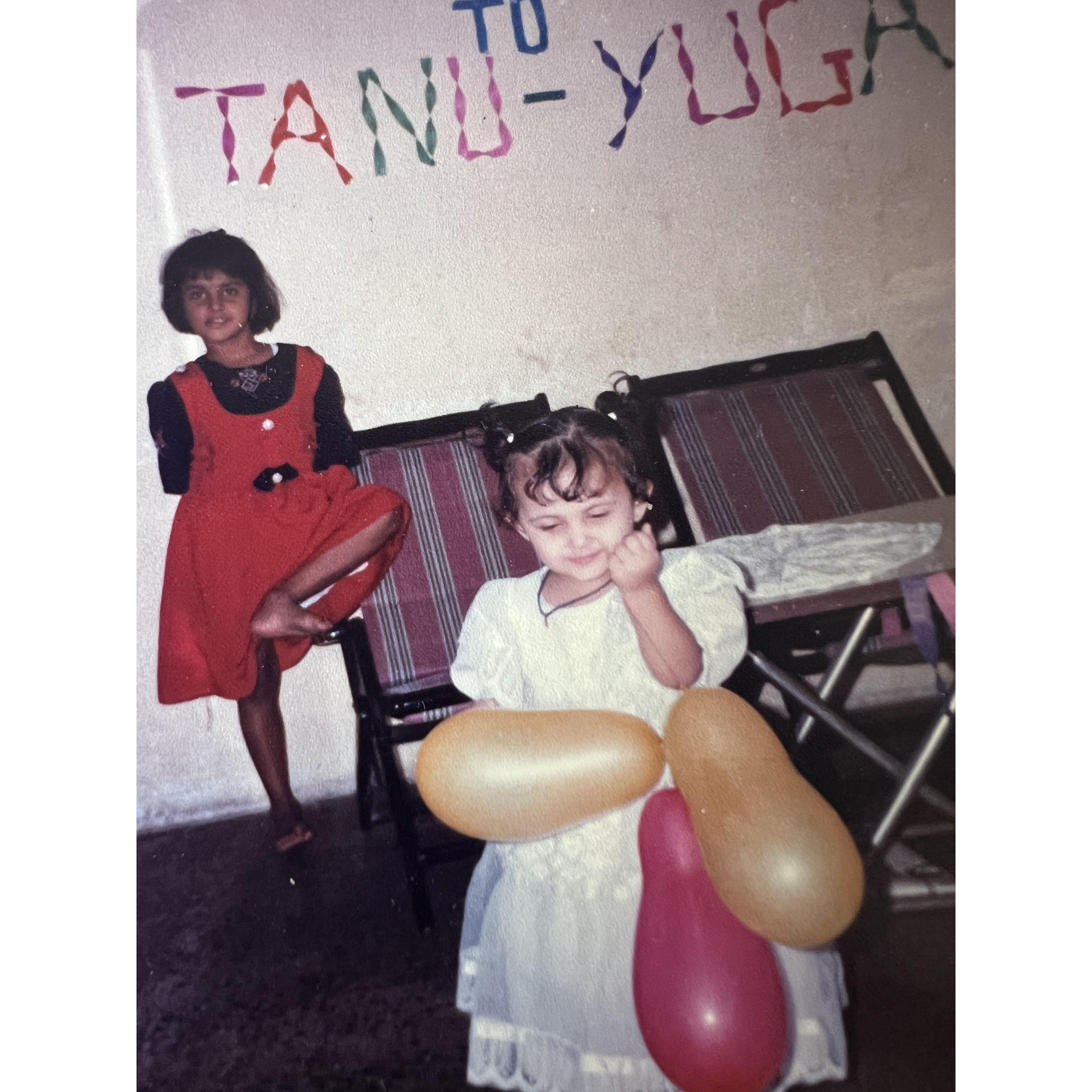 Baby Tanuja and her sibling at the back (1999)