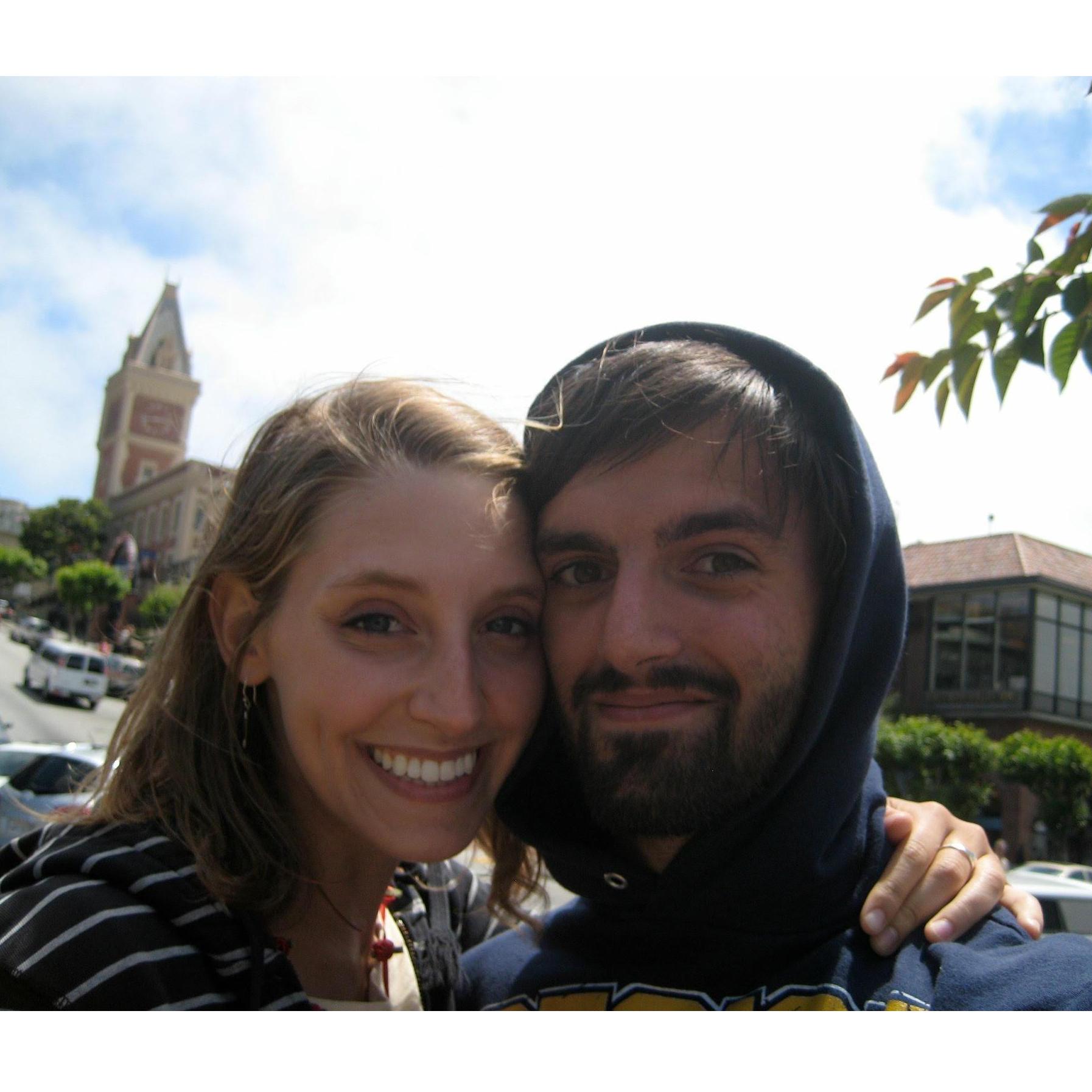 In the summer of 2010, Mike & Amory went on a cross-country tour playing 36 shows in 40 days. This picture is from a pit-stop in San Fran, where Amory's parents met and married almost 39 years ago.