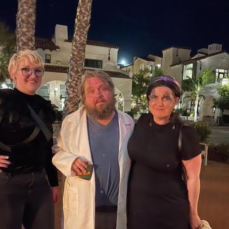 Halloween 2023: Brian as Rick and Athena and Christina as two Crows
