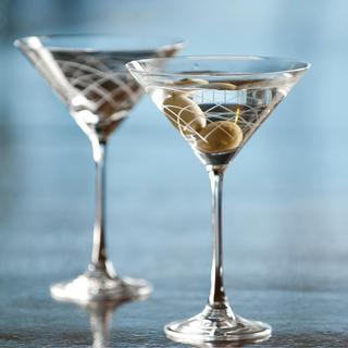 Mid Century Modern Martini Glass, Set of 4