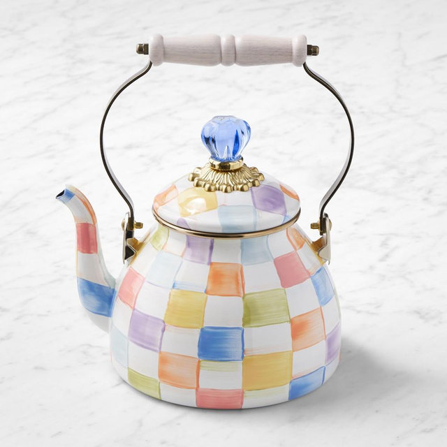 MacKenzie-Childs Confetti Check Tea Kettle, 2-Qt.