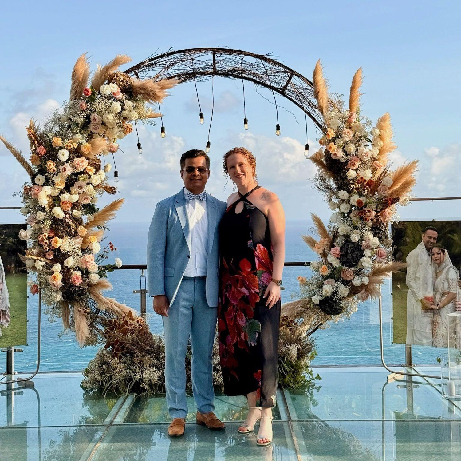 Celebrating at Chimi & Rad's wedding in Bali