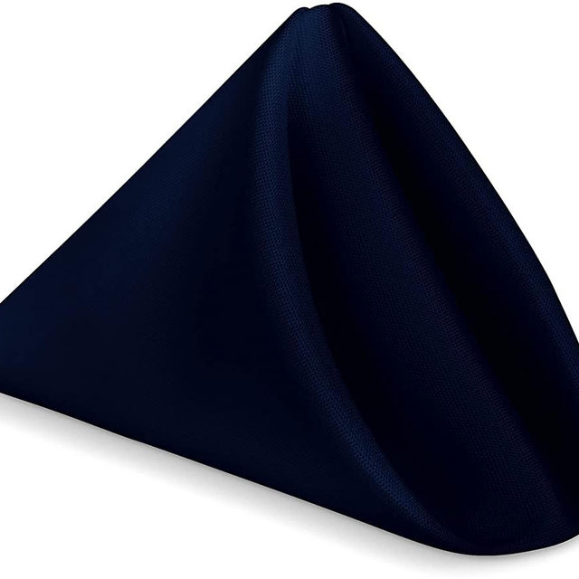 Utopia Home [24 Pack] Cloth Napkins 17 by 17 Inches, 100% Polyester Navy Blue Dinner Napkins with Hemmed Edges, Washable Napkins Ideal for Parties, Weddings and Dinners
