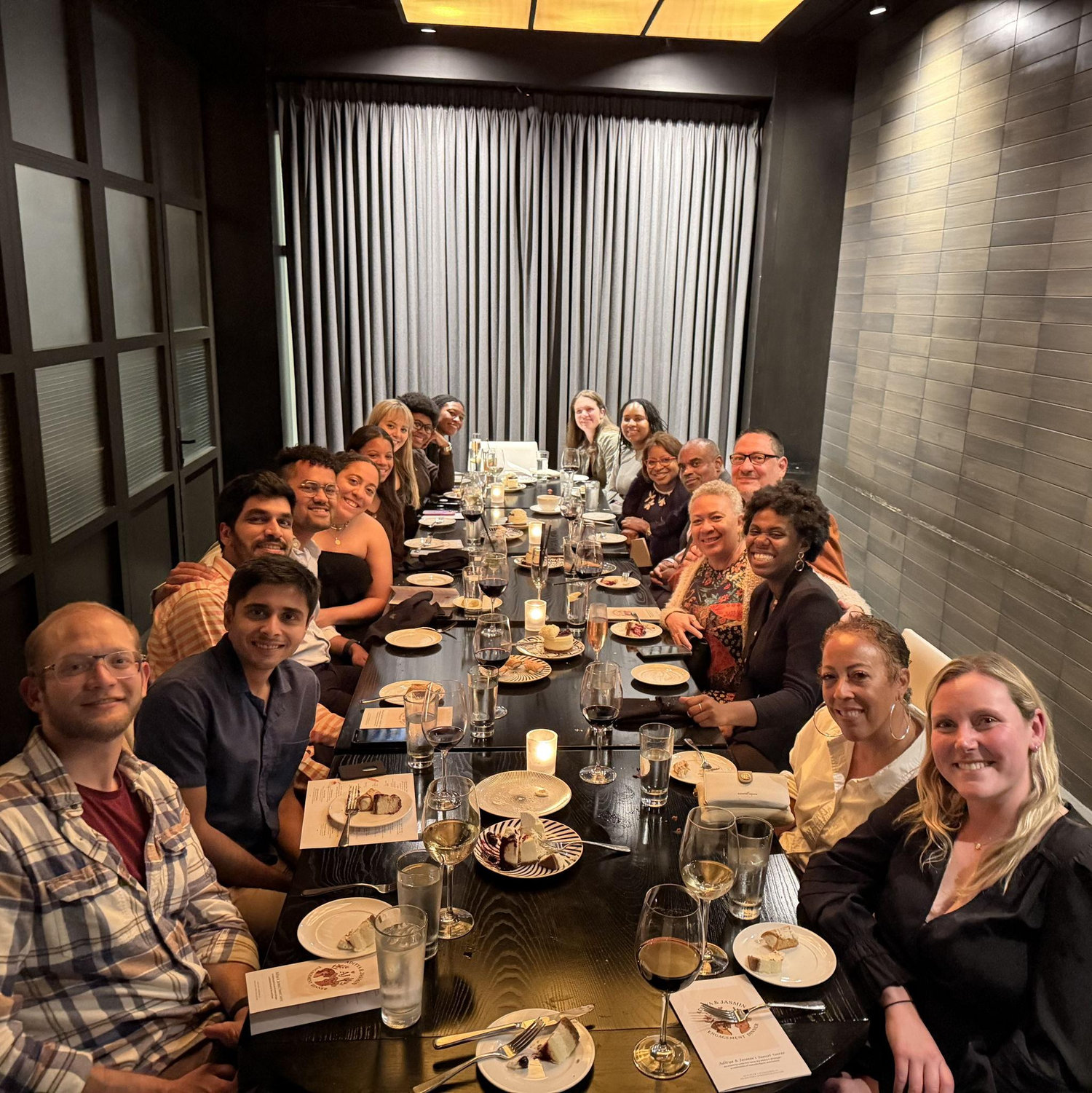 Our engagement dinner, we love our people!