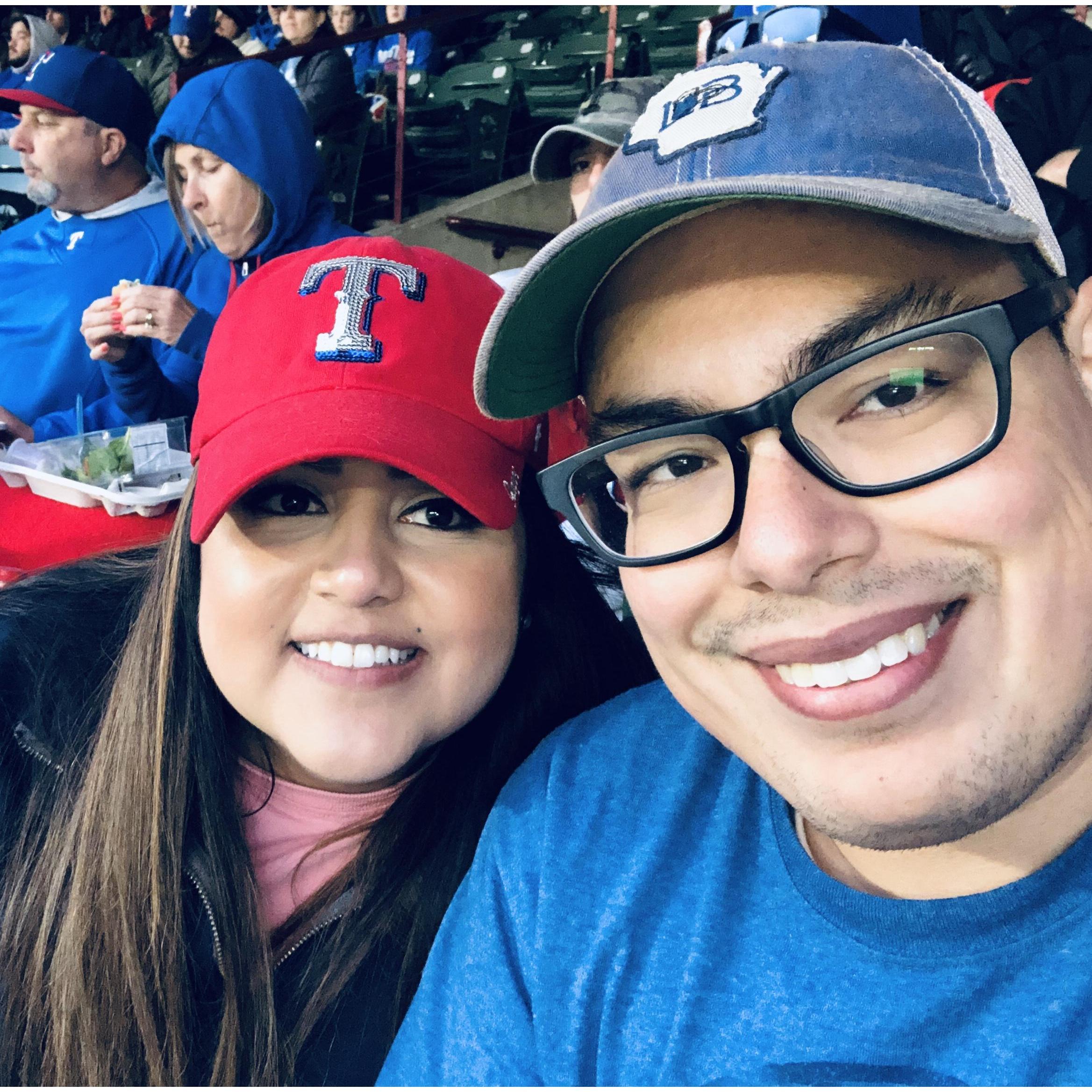 At the Texas Ranger’s game