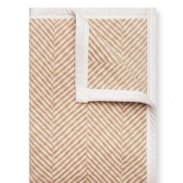 Harborview Herringbone Tan Blanket