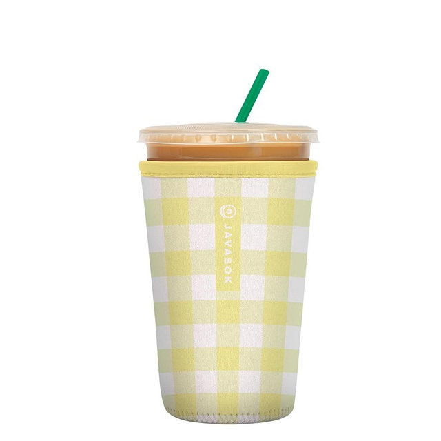 Sok It JavaSok Iced Coffee & Cold Soda Insulated Neoprene Cup Sleeve (Smooth Like Butter, Medium: 22-28oz)