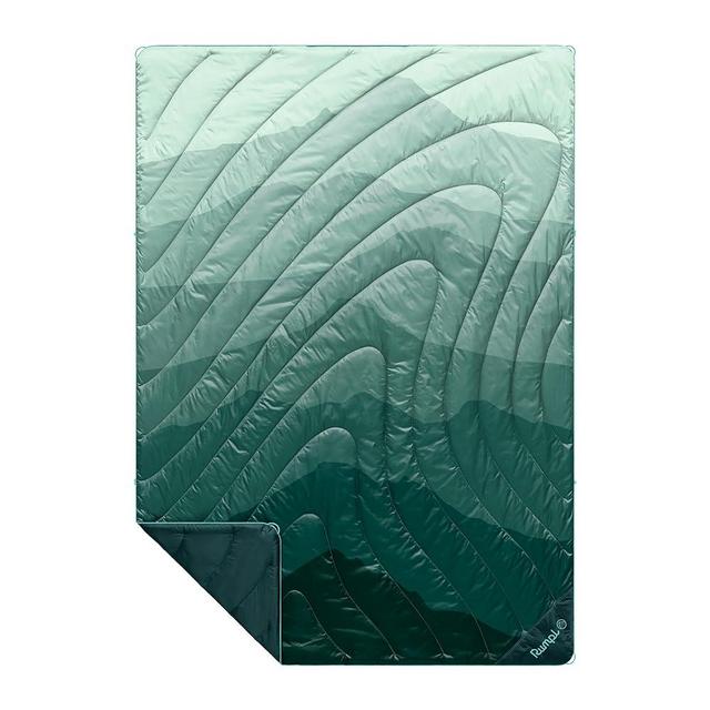 Rumpl Original Puffy Blanket - Warm Puffy Camping Blanket, 100% Recycled Polyester Insulation, Lightweight, Packable, Water-Resistant, Outdoor Puffer Blanket, 52"x75", Cascade Fade