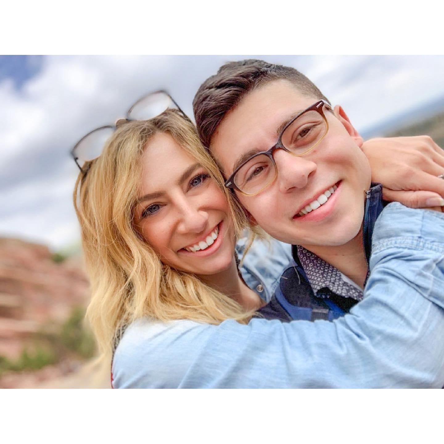 Our first photo together from the trip that started it all - Red Rocks, May 11th, 2019