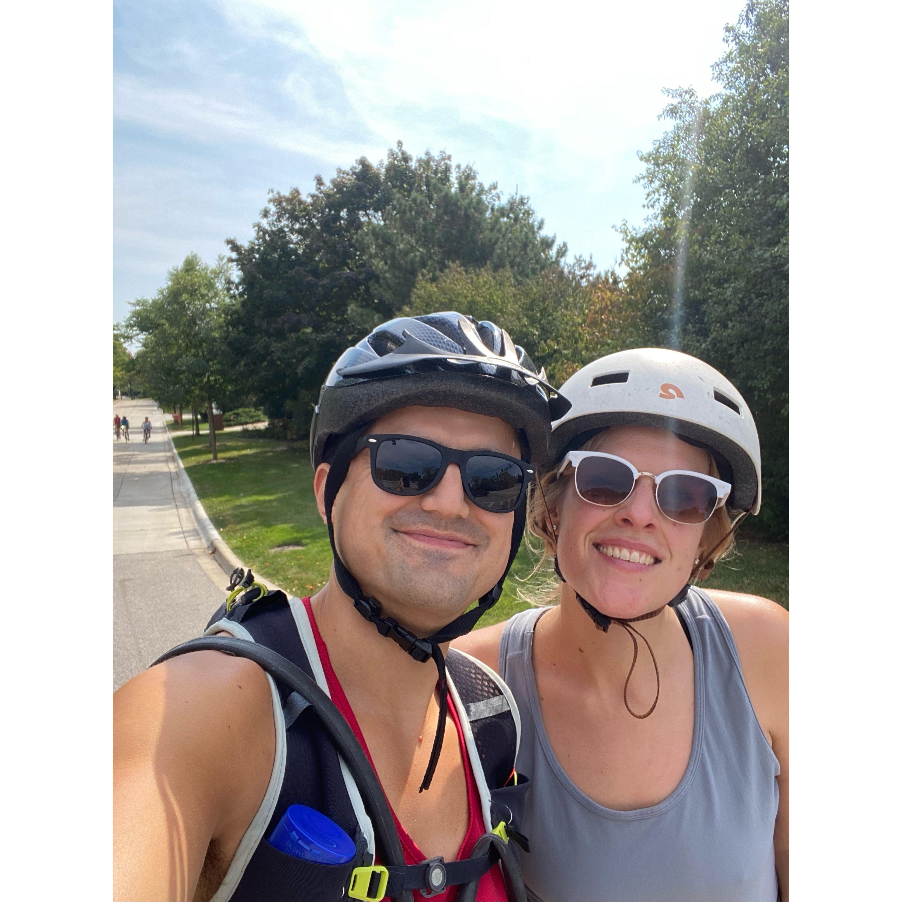 our first fifty mile bike ride together