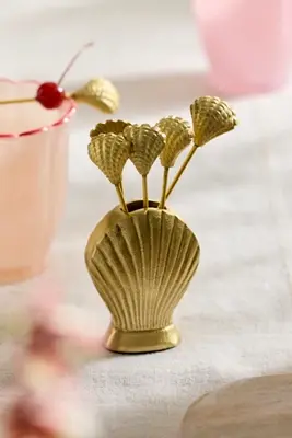 Shell Icon Cocktail Picks, Set of 6