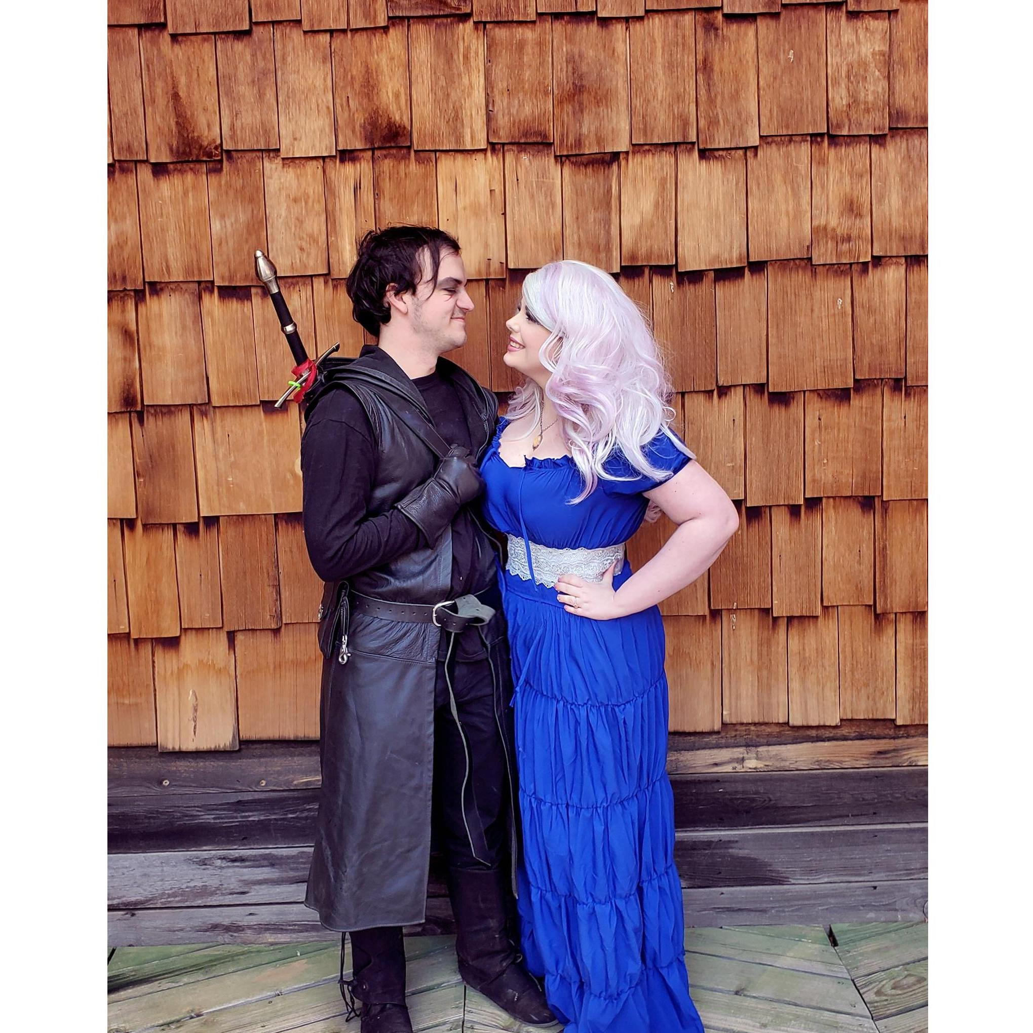 We are crazy Game of Thrones fans, so we went to the Renaissance Festival as two of the shows major characters!