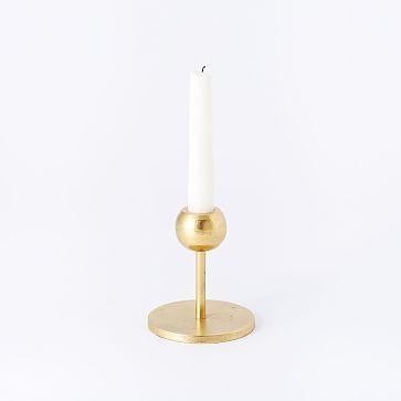 Aaron Probyn Brass Candleholder, Small, Individual