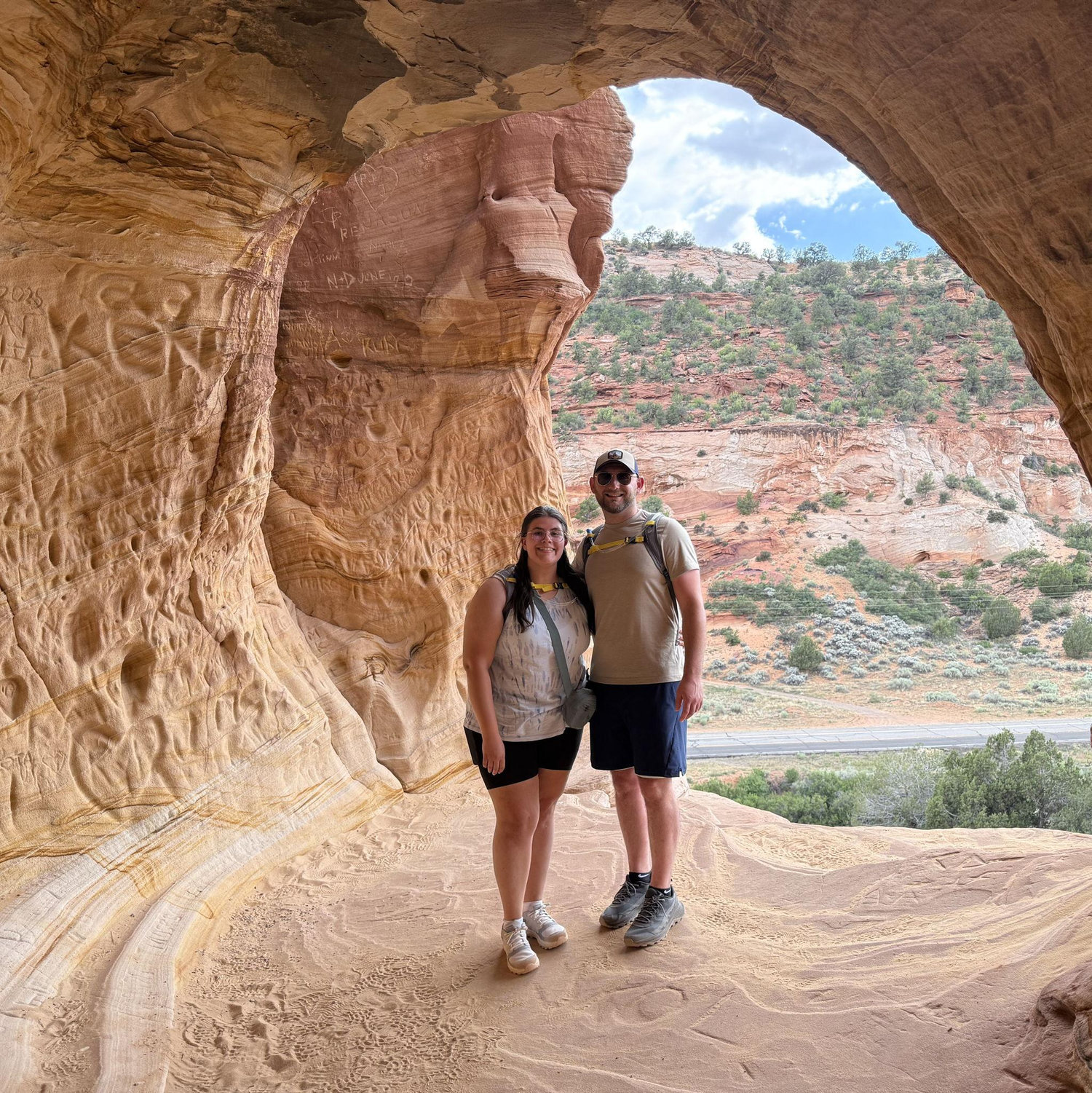 Hiked up to some caves in Utah!