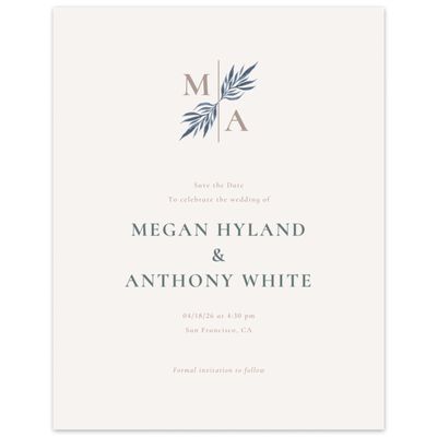 Light Oatmeal, Beige Wedding Digital Save the Date - Cappell Portrait