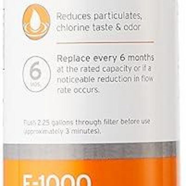 INSINKERATOR F-1000 Under Sink Water Filter Replacement Cartridge for INSINKERATOR Water Filtration System, Chlorine Filter, White