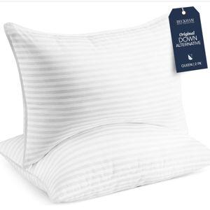 Beckham Hotel Collection Bed Pillows Standard/Queen Size Set of 2 - Original Soft Down Alternative Pillow for Sleeping - Soft Support for Back, Stomach or Side Sleepers