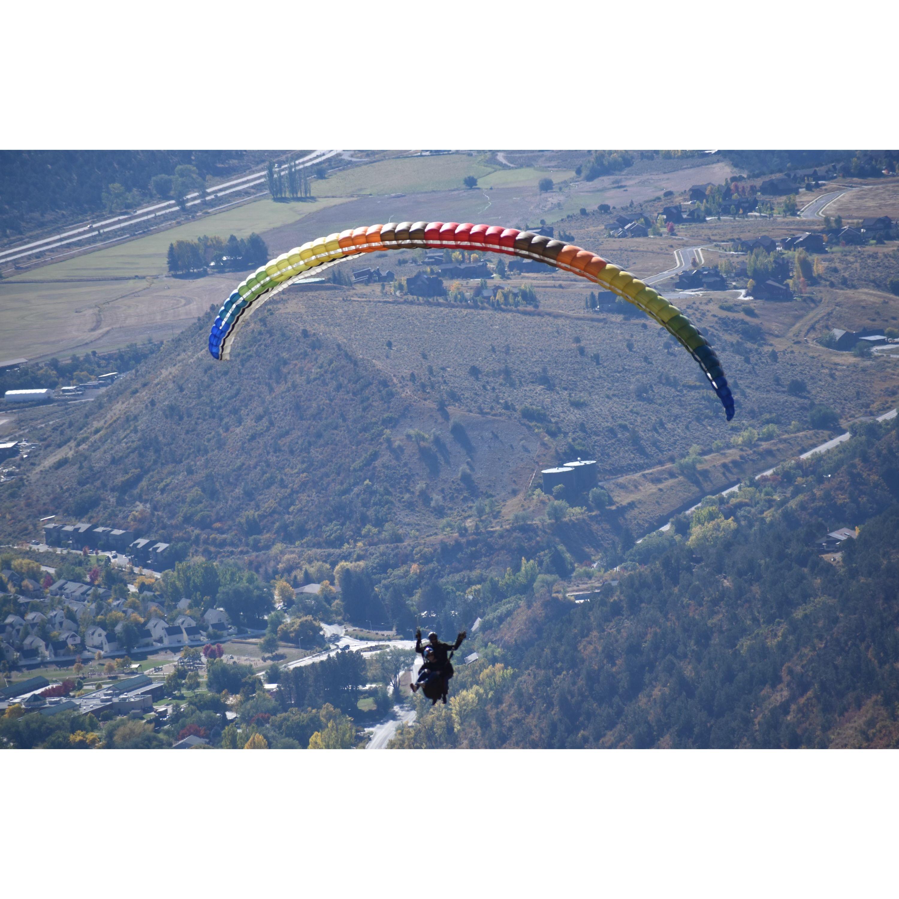 Paragliding together for our first time