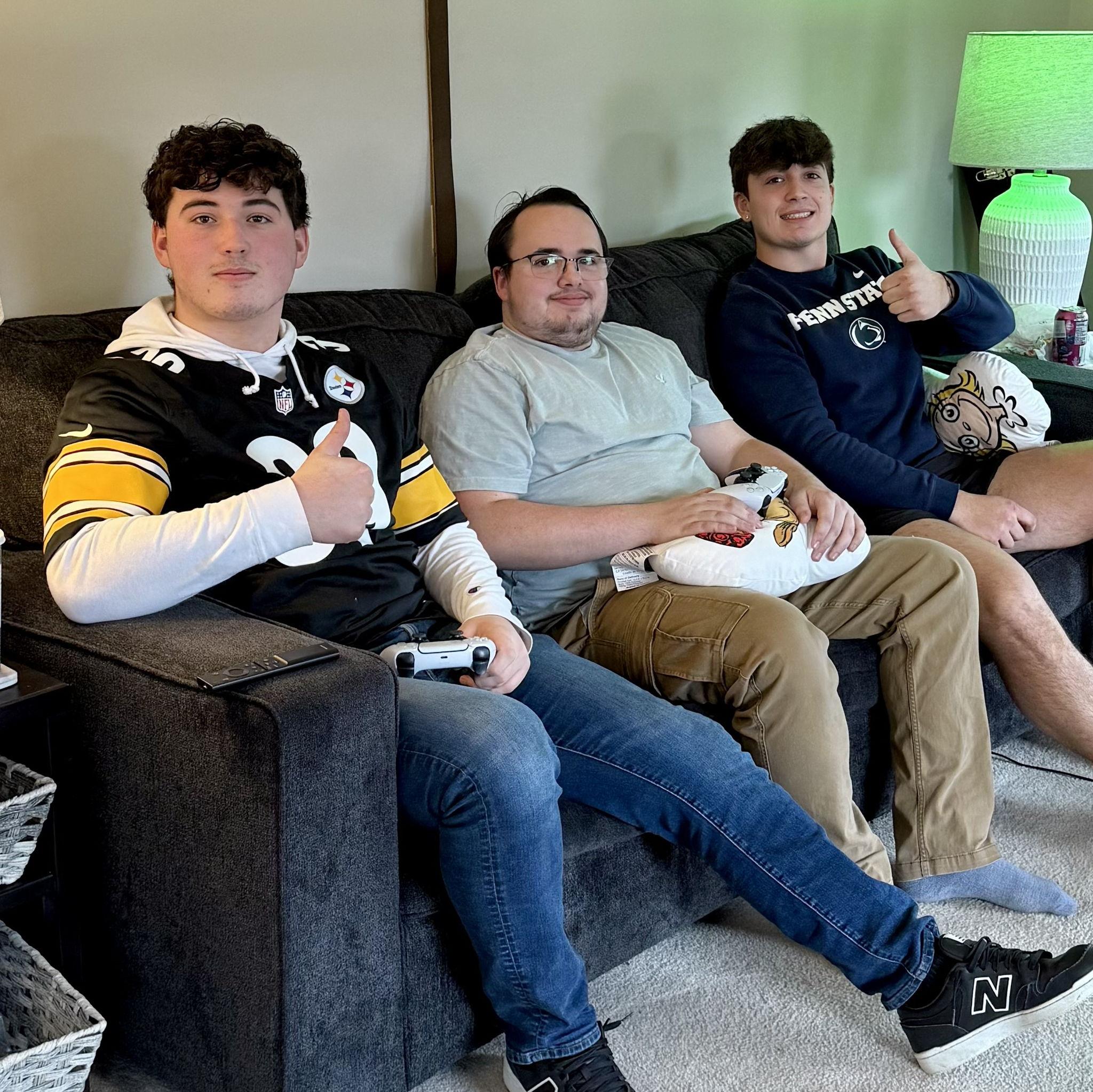 Evan was not working hard on the cookies.