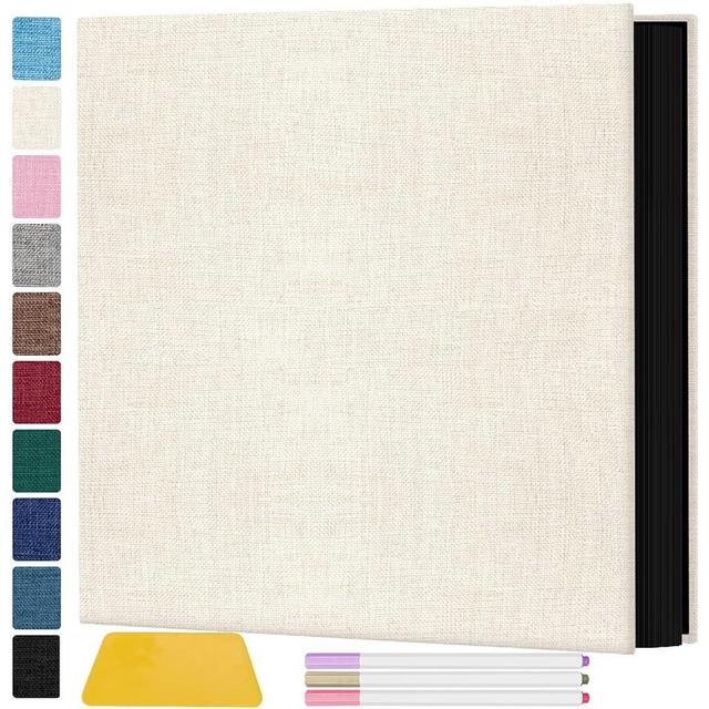 Zesthouse Photo Album Self Adhesive Pages, 60 Pages Magnetic Scrapbook Albums with Sticky Page,Photos Album Holds 8x10 & 5X7 & 4x6 & 6x8 & 3x5, Large Picture Book Ideal for Family,Wedding,Baby