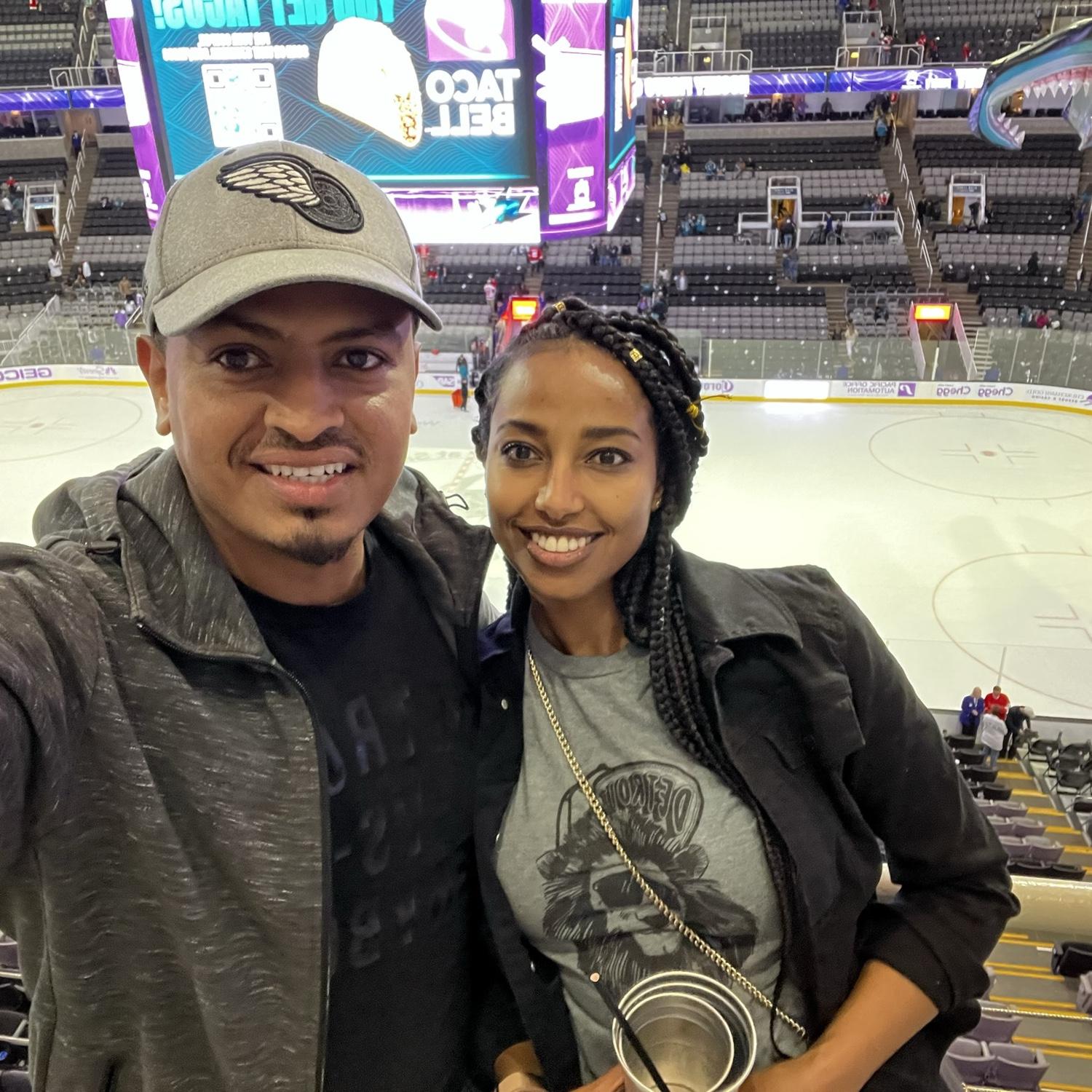 First Red Wings vs. Sharks game! 

(for Selam)