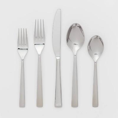 20pc Stainless Steel Exeter Mirrored Silverware Set - Threshold™