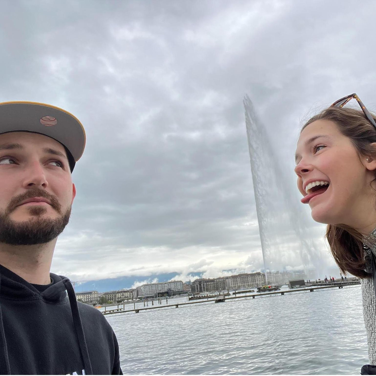 Jet d'Eau in Geneva, Switzerland - May 2025