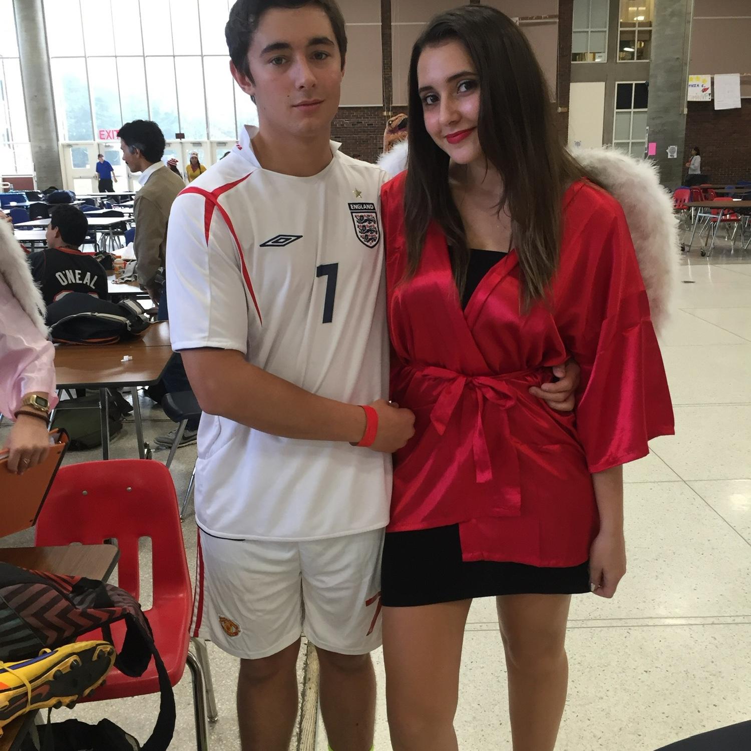 Senior dress-up day! VS Angel and Beckham!