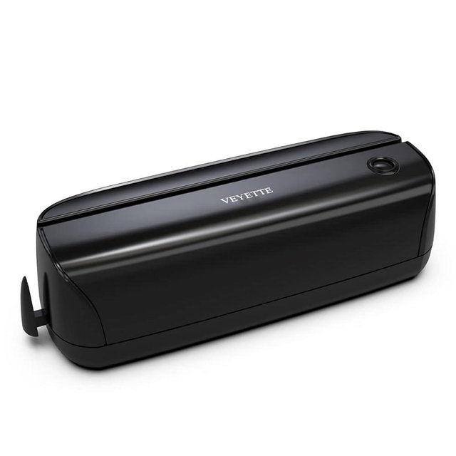 Electric 3 Hole Paper Punch, VEYETTE Paper Puncher with Adapter for Office School Studio, 20 Sheet Capacity, AC or Battery Black
