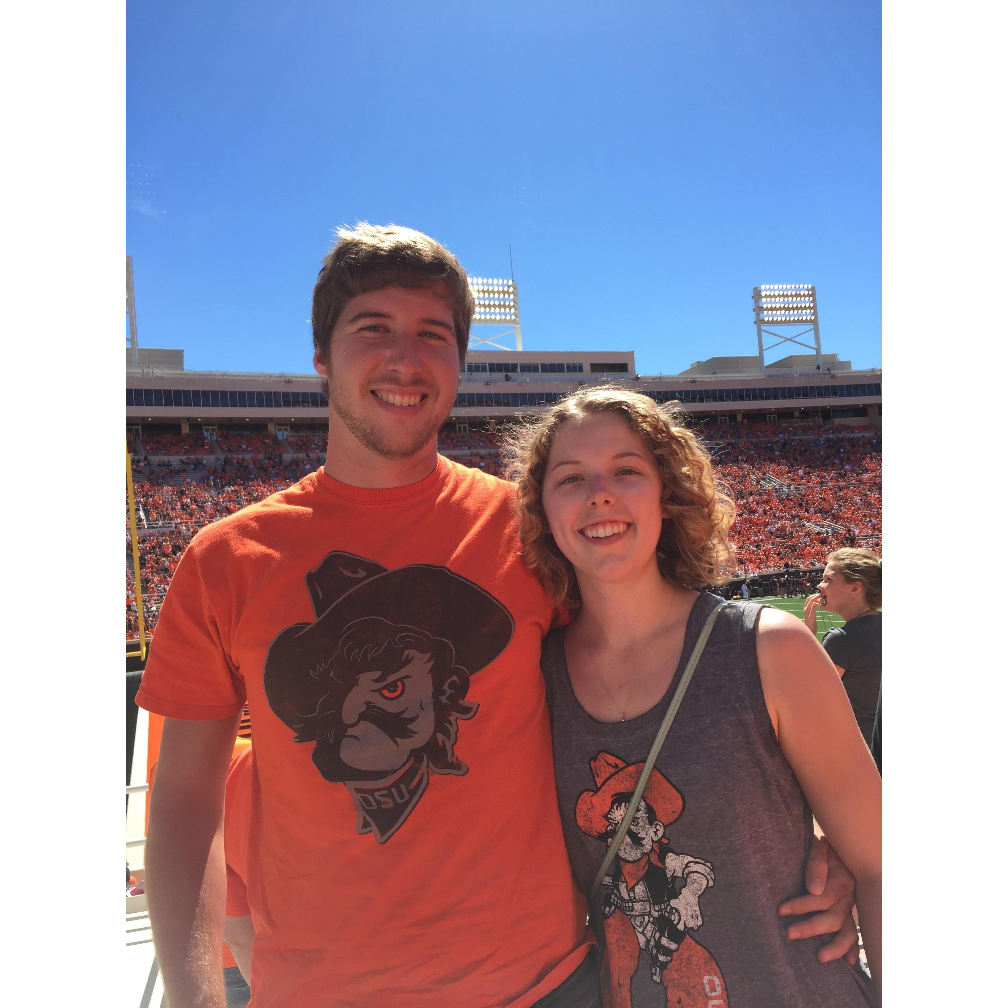 Chase took Lindsey to the OSU football game. It was a scorcher...we both got severely sunburnt afterwards.