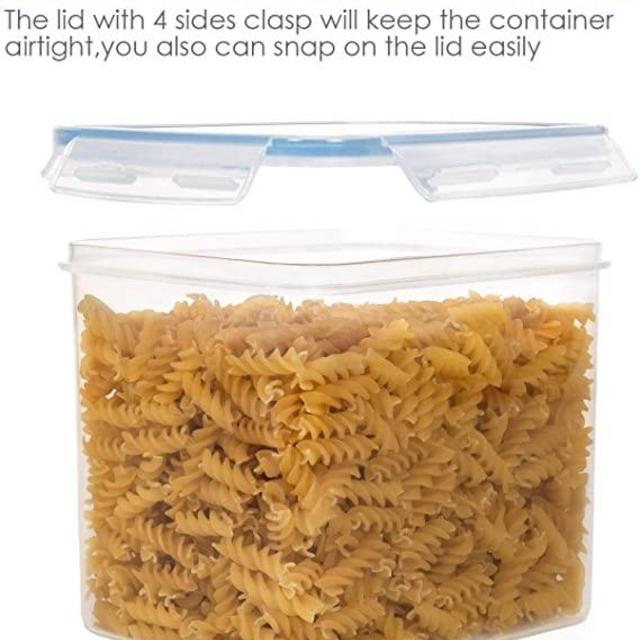 Vtopmart Airtight Food Storage Containers 6 Pieces - Plastic PBA Free Kitchen Pantry Storage Containers for Sugar,Flour and Baking Supplies - Dishwasher Safe - 24 Labels