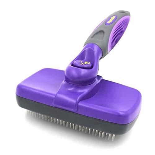 Hertzko Self Cleaning Slicker Brush – Gently Removes Loose Undercoat, Mats and Tangled Hair – Your Dog or Cat Will Love Being Brushed with The Grooming Brush