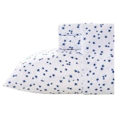 Microfiber Printed Sheet Set (Twin)Blue Stars